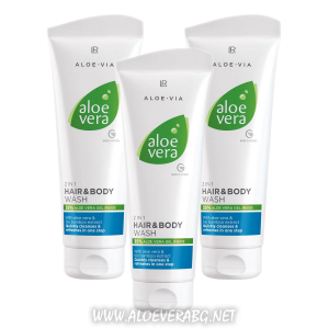 LR Шампоан за Коса и Тяло За Вълшебно усещане за чистота, Aloe Vera 2в1 | Троен комплект