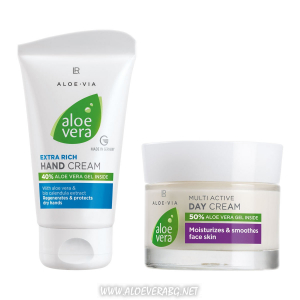Комплект за Богата Грижа за Лицето и Ръцете Aloe Vera