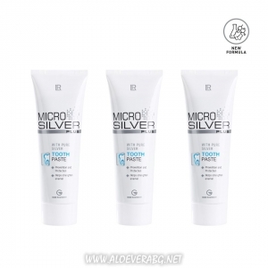Паста за зъби Microsilver Plus, предпазваща от кариеси и зъбен камък, Троен комплект